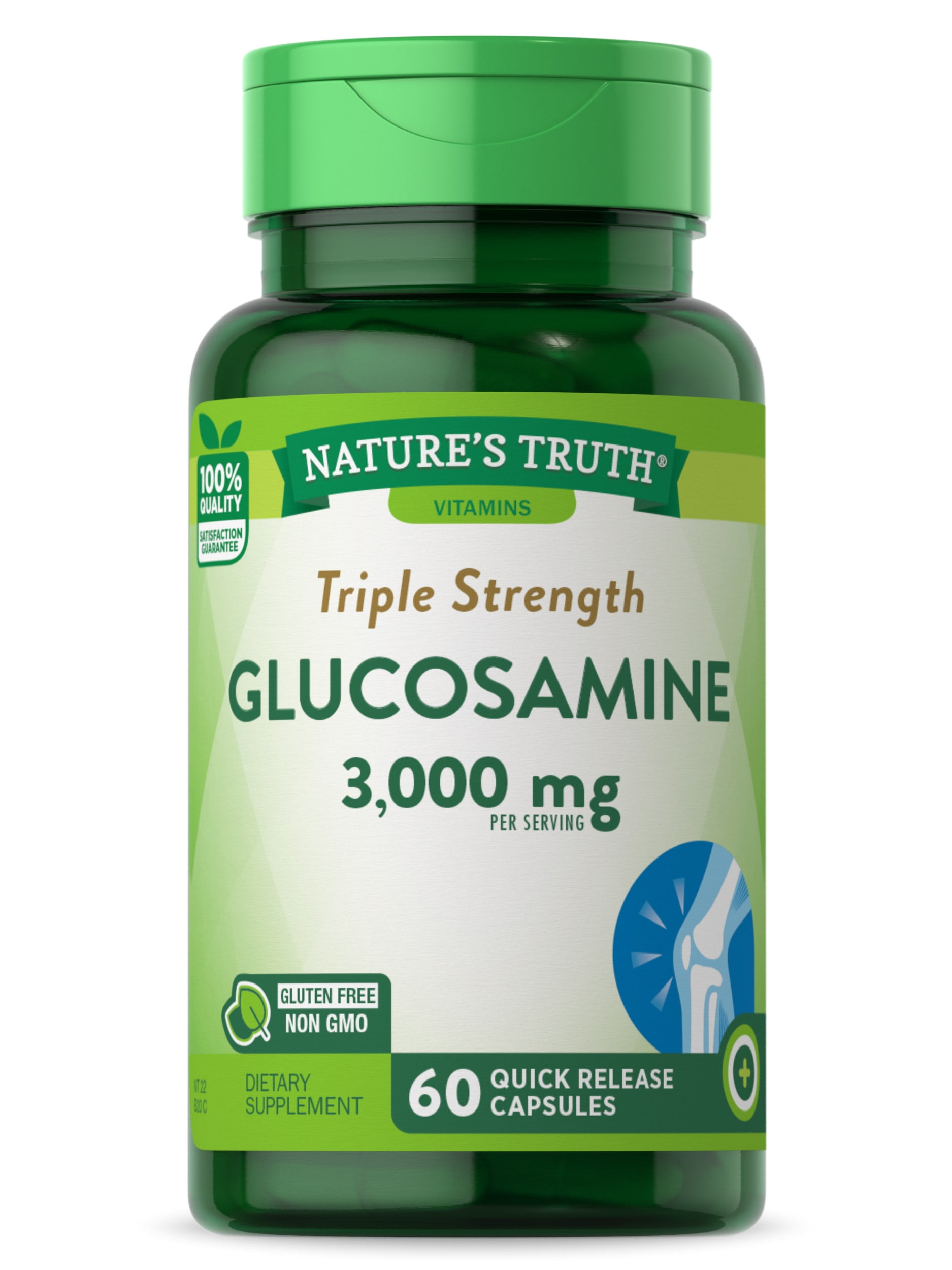 Nature's Truth Triple Glucosamine Capsules, 3000 mg, 60 Count