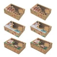 thumbnail image 4 of Xmas Gift Boxes with Transparent Window Party Supplies Wrapping Gift Giving Case Christmas Treat Boxes for Chocolate Candy Biscuits Pastry , 6 Set, 4 of 9
