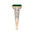 thumbnail image 3 of ANGARA Emerald-Cut Lab Grown 2.85 Ct Emerald Split Shank Engagement Ring for Women in 14K Rose Gold (Size-10x8mm) | May Birthstone, Anniversary, Jewelry Gift for Women | Lab-Grown Emerald Ring, 3 of 8