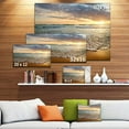 thumbnail image 2 of Designart 'Bright Cloudy Sunset in Calm Ocean ' Seashore Canvas Art Print, 2 of 2