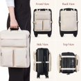 thumbnail image 2 of Over Luggage Organizer for Carry On Bag or Suitcase with Storage Pockets, 16” Laptop Sleeve with Handle, Travel Accessories Bag, Slide On Luggage Harness with Adjustable Straps (Ivory), 2 of 8