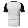 thumbnail image 4 of NinXxx Men's Fashion Casual Short Sleeve Raglan Top Black1 XS, 4 of 5
