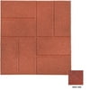16" x 16" Dual-Sided Mahogany Red Recycled Rubber Paver Squares for Outdoor Patios and Decks