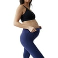 thumbnail image 4 of Ingrid & Isabel Basics Maternity 7/8 Active Leggings with Fold Over Panel, Navy, 4 of 6