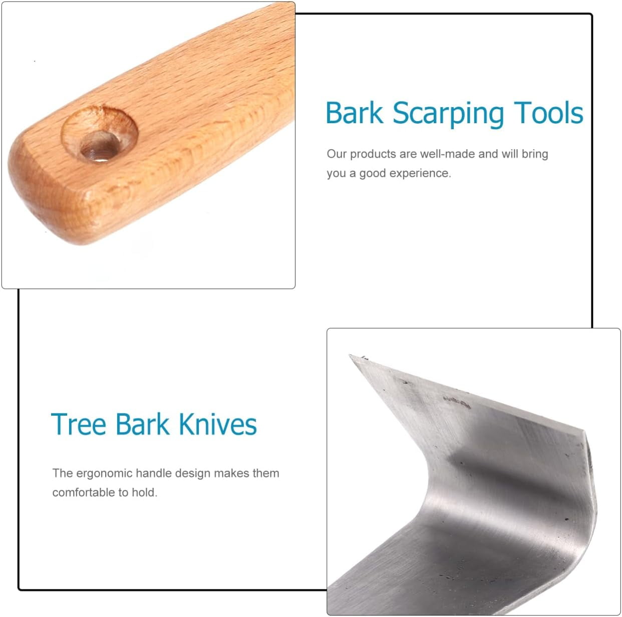 CATPAN 2pcs Bark Spud Debarking Tool Log Peeler Bark Removal Tool Crack Weeder for Patio Lawn Yard Woodworking Hand Tool