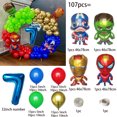 thumbnail image 3 of Globo de látex de superhéroe para niños, suministros de juguetes inflables con temática de los vengadores, SpiderMan, Hulk, Iron Man, fiesta de cumpleaños（Number 6 as shown, 3 of 5