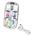 thumbnail image 4 of Esquirla LED Wireless Mouse Lightweight USB Receiver Ergonomic Mice Transparent Mouse White, 4 of 8