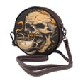 thumbnail image 2 of Lsque Grim Coffee Skull Pattern Shoulder Bag – Microfiber Leather Crossbody with Detachable Strap & Handle Ring, Waterproof & Durable, Elegant Everyday Carry, 2 of 5