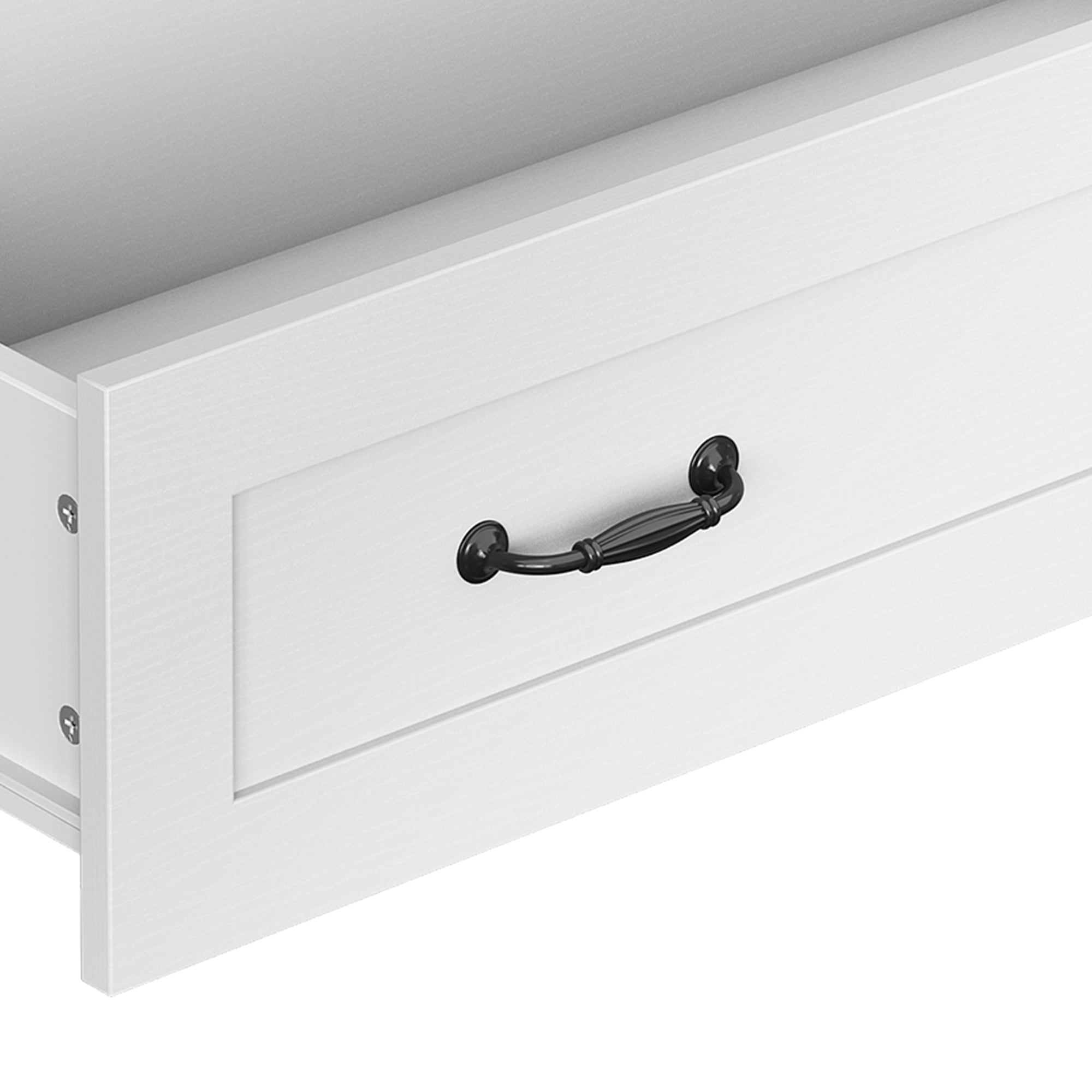 DEXTRUS 6-Drawer Double Dresser with Power Outlets, Wood Storage Cabinet Chest of Drawers, White