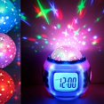 thumbnail image 4 of Romantic Star Projector Alarm Clock Night Light Projector Lamp Bedroom Alarm Clock with Music, 4 of 8
