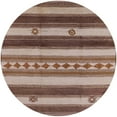 thumbnail image 1 of Ahgly Company Machine Washable Indoor Round Industrial Modern Dark Sienna Brown Area Rugs, 4' Round, 1 of 7