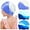 Blue and White, variant on 3 Pieces Kids Swim Caps for Long Hair Silicone Swimming Cap for Girls Boys Kids Teens with Long Curly Hair Braids Dreadlocks Large Waterproof Swim Hat