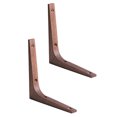 thumbnail image 4 of REOFLYUP 2Pcs Small Wall Shelf Brackets Light Brown Plastic for Business Use, 4 of 8