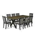 thumbnail image 6 of East West Furniture X-Style 9 Pieces Wood Dining Set in Black/Jacobean/Dark Gray, 6 of 8