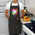 thumbnail image 3 of Colorful Heart Design Adjustable Bib Apron 2 Pack with Pockets - Fun Cooking Apron for Men & Women Perfect for Kitchen Use, 3 of 5