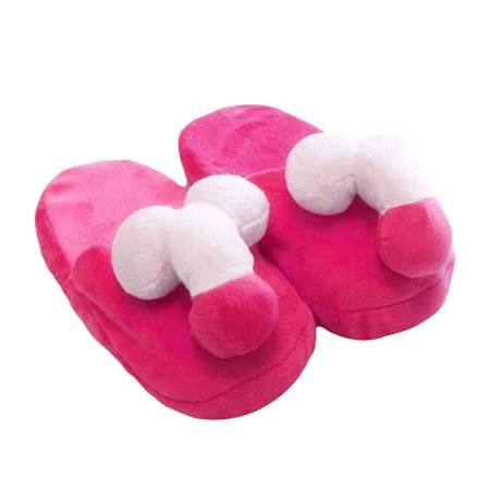 

Afunbaby Unisex Adult Funny Slippers Novelty Gag Gift Sexy Indoor Flat Shoes Anti Slip Winter Furry Slippers for Women Men