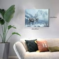thumbnail image 2 of Daiia Winter Reindeer In Snowy Mountains Print Canvas Decorative Picture – 30x40in Artistic Wall Art, Ready-to-Hang Canvas Print for Living Room（Horizontal）, 2 of 6
