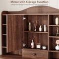 thumbnail image 5 of Makeup Vanity Desk with Mirror and LED Lights – 10 Drawers, 8 Storage Shelves, Power Outlet, Vanity Table with Chair In 3 Colors for Bedroom and Powder Room, 5 of 7