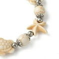thumbnail image 4 of 15 pc Starfish & Turtle Dyed Turquoise Beaded Stretch Bracelets Summer Alloy Charm Bracelets for Women Antique White Inner Diameter: 2-3/8 inch(6.1cm), 4 of 4