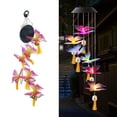 thumbnail image 3 of Youkk Solar Hummingbird Wind Chime LED Solar Wind Chimes Changing Colors 30 Mobile Hanging Wind Chime for Home Garden Decoration Butterfly wind chime, 3 of 6