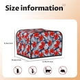 thumbnail image 5 of Haiem Leaves And Flowers Print Toaster Covers 4 Slice Wide Slot,Bread Dust Cover & Fingerprint Protection,Bread Machine Cover,Appliance Covers, 5 of 7