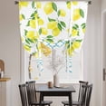 thumbnail image 3 of Yellow Lemon Balloon Curtains for Windows, Bedroom Curtains 54 Inch Length, Farmhouse Summer Botanical Watercolor Tie Up Curtains Panels Thermal Insulated Bathroom Curtains Window 42"x54", 3 of 8