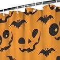 thumbnail image 3 of Pumpkin Bat Halloween Pattern Shower Curtain 36"x72" ,Bathroom Decorative Shower Curtains Set with 12 Hooks,Modern Waterproof Washable Shower Curtain, 3 of 6