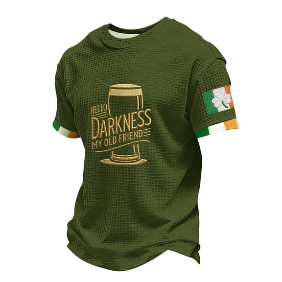 Hello Darkness My Old Friend Graphic T-Shirt Men's Casual Crew Neck Short Sleeve Tee