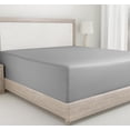 thumbnail image 1 of King Size Fitted Sheet Cotton Thread Count Sateen Deep Pockets Durable Fitted Sheet Only (King ), 1 of 9