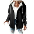 thumbnail image 3 of Womens Fall Fashion 2025 Winter Jackets for Women Solid Color Long-sleeved Long-sleeved Hooded Casual Coat, 3 of 6