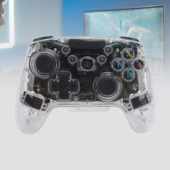Gaming Controller, Vibration Function RGB Lighting Effects Gamepad Controller for Game Accessories