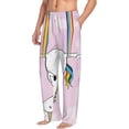 thumbnail image 2 of Balery Aerial Yoga for Unicorn print Men's Pajama Pants,Ultra Lightweight Pjs,Lounge Pant-Large, 2 of 9