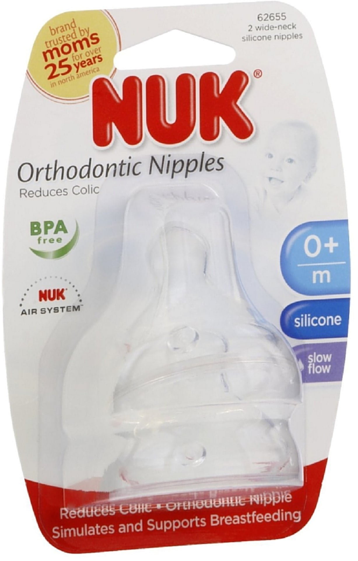 Nuk slow hot sale flow nipple walmart