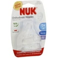 thumbnail image 1 of NUK Silicone Orthodontic Slow Flow Nipples 2 ea (Pack of 2), 1 of 1