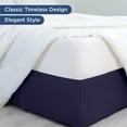 thumbnail image 2 of Martex King Bed Skirt | Inverted Pleat Microfiber | 15" Drop Easy Care | Navy, 2 of 3