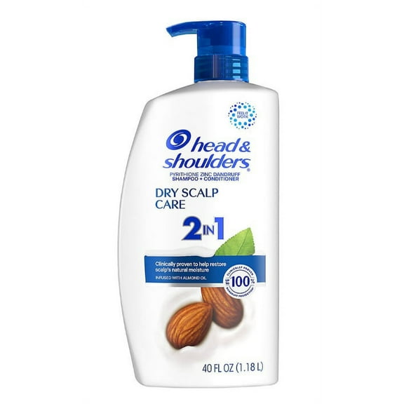 Head and Shoulders 2 in 1 Dandruff Shampoo and Conditioner, 40 oz.