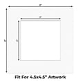thumbnail image 2 of Oyster Shell White Picture Frame Mat for 8x8 Frames - Fits 5x5 Photos - 25 Mats, 2 of 7