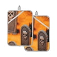 thumbnail image 2 of 2-Pack Pot Holders Heat Resistant Kitchen Oven Mitts 7x9.8in for Oven, Microwave & BBQ Small Tombstone-shaped, 2 of 7