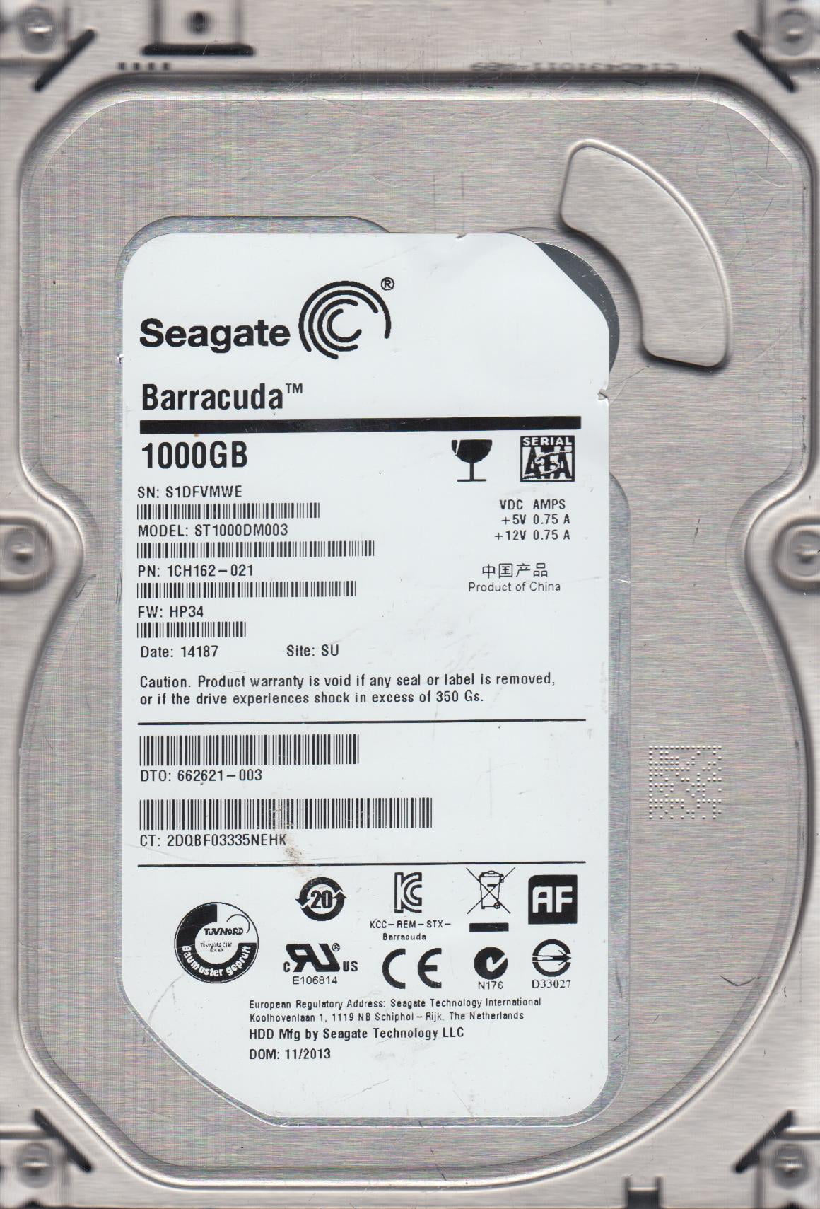 Seagate 4TB BarraCuda SATA 6Gb/s 256MB Cache 3.5-Inch Internal