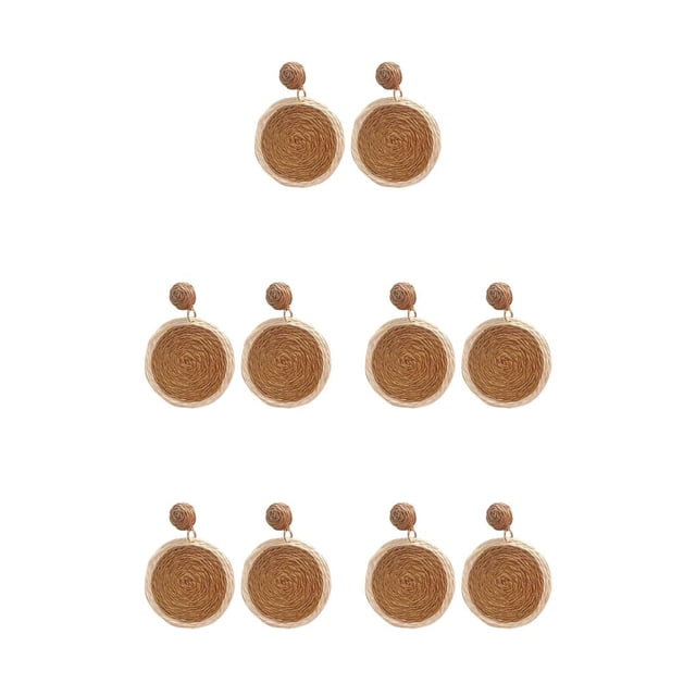 Pendientes de gota trenzados Sonducket Joyería de moda Color Café