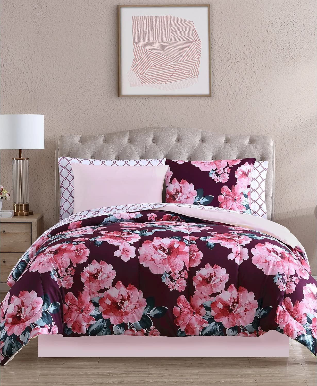 GEROBOOM Fiosa 8-Pc. Reversible Comforter Set Queen Multicolor 