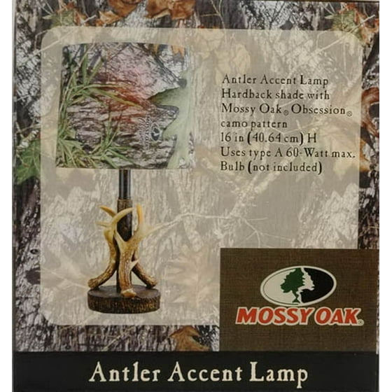 Mossy Oak Deer Antler Accent Lamp Dark Woodtone