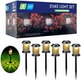 thumbnail image 1 of Solar Lights Garden 6 Pieces Outdoor Solar Lights Waterproof Outdoor Solar LED Light Solar Garden Lights Decoration for Pathway Path Patio Lawn Landscape Camping Party, 1 of 6