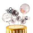 thumbnail image 4 of o Gteau Anniversaire Dcoration Cake Topper Decoración Gateau Anniversaire Roseor Fan Papier Joyeux Anniversaire Bannire Confettis Ballon Feu Art, 4 of 5
