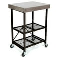 thumbnail image 1 of Open Box Origami RBT Stainless Steel Foldable Kitchen Cart w/4 Wheels, Black, 1 of 9