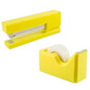 JAM Paper Office & Desk Sets, 1 Stapler & 1 Tape Dispenser, Yellow, 2/pack