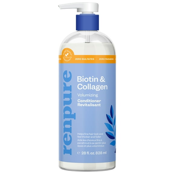 Renpure Biotin & Collagen Thickening Conditioner, for All Hair Types, 28 oz