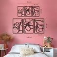 thumbnail image 2 of Floral Line Metal Wall Art Set of 3, 2 of 8