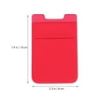 thumbnail image 3 of 2 fundas adhesivas de doble capa para teléfono, con bolsillo trasero tipo parche (rojas), 3 of 7