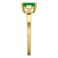 thumbnail image 3 of Clara Pucci 14K Yellow Gold 0.8ct Emerald Three-Stone Ring for Women, 3 of 8